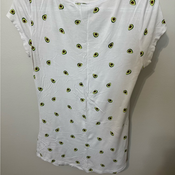 White T-Shirt with Avocado print size small - Picture 3 of 3